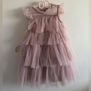Little Rise Earthling - Ruffled dress (2/3yrs)